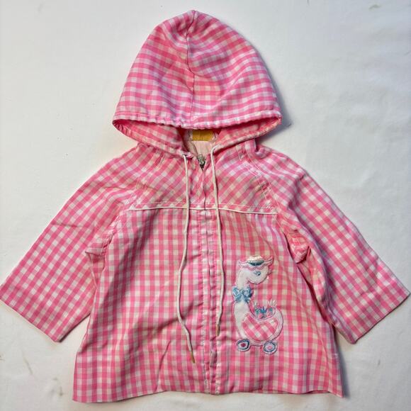Vintage Other - Vintage Duck Pink Gingham Jacket 12-18 months